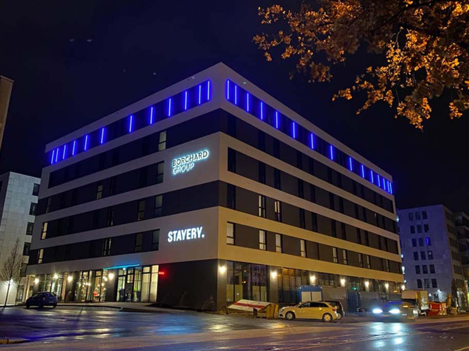 Borchard Bielefeld Ability Design Lichtwerbung Nacht
